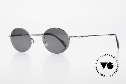 Longines 4363 90's Sunglasses Round Oval, Longines logo, the winged hourglass, on the temples, Made for Men and Women