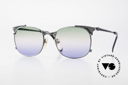 Jean Paul Gaultier 56-2175 Rare Tricolored Sun Lenses, rare vintage JEAN PAUL GAULTIER sunglasses, Made for Men and Women