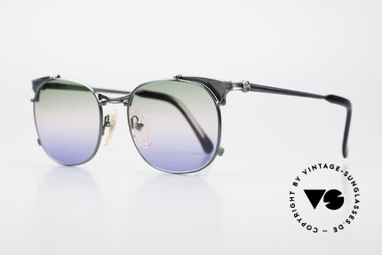 Jean Paul Gaultier 56-2175 Rare Tricolored Sun Lenses, JPG unisex model: tangible HIGH-END quality, Made for Men and Women