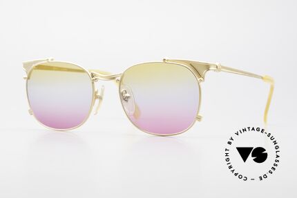 Jean Paul Gaultier 56-2175 Yellow Pink Gradient Lenses, rare vintage JEAN PAUL GAULTIER sunglasses, Made for Men and Women