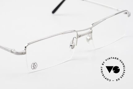 Cartier Semi T-Double Square Men's Titanium Glasses, unworn original with Cartier case, box and cloth, Made for Men Cartier Semi T-Double Square Men's Titanium Glasses, unworn original with Cartier case, box and cloth, Made for Men