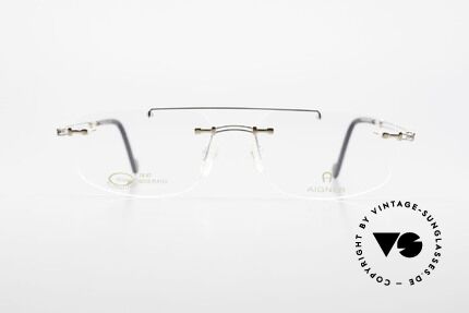 Aigner EA499 Rimless Vintage Glasses Men, 90's original Aigner eyewear in cooperation with Metzler, Made for Men