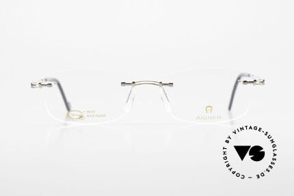 Aigner EA498 Rimless 90's Glasses Unisex, 90's original Aigner eyewear in cooperation with Metzler, Made for Men and Women