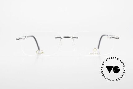 Aigner EA496 Rimless 90's Vintage Glasses, 90's original Aigner eyewear in cooperation with Metzler, Made for Men