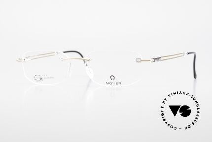 Aigner EA113 Unisex Rimless 90's Glasses, rimless AIGNER vintage glasses, EA113, size 54/17, 140, Made for Men and Women