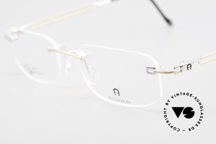 Aigner EA113 Unisex Rimless 90's Glasses, allergy-free and 18kt gold-plated parts; made in Germany, Made for Men and Women