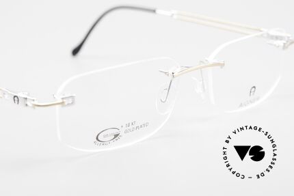 Aigner EA113 Unisex Rimless 90's Glasses, NO RETRO eyeglass-frame; but genuine vintage commodity, Made for Men and Women