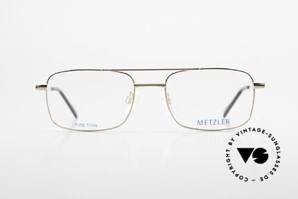 Metzler 1680 90's Titan Frame Gold Plated, vintage men's glasses by Metzler from the early 90s, Made for Men