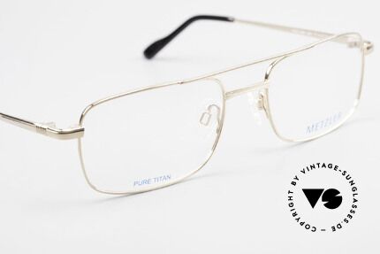 Metzler 1680 90's Titan Frame Gold Plated, NO RETRO eyewear, but a 30 years old ORIGINAL!, Made for Men