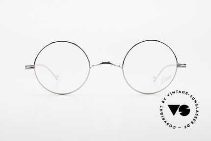 Lunor II 23 Round Lunor Glasses Limited, precious full rim metal frame; limited special edition, Made for Men and Women