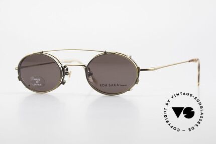 Koh Sakai KS9711 Vintage Glasses Oval Clip On, vintage glasses Koh Sakai KS9711, 43-21, with clip-on, Made for Men and Women
