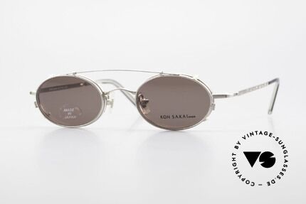 Koh Sakai KS9781 Vintage Metal Glasses Clip On, vintage glasses Koh Sakai KS9781, 44-20, with clip-on, Made for Men and Women