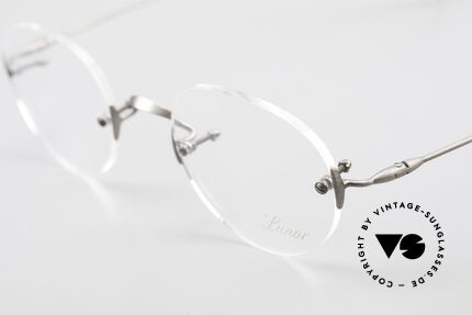 Lunor Classic Panto AS Lunor Rimless Eyeglass-Frame, well-known for the "W-bridge" & the plain frame designs, Made for Men and Women