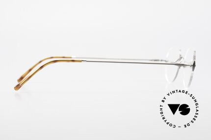Lunor Classic Panto AS Lunor Rimless Eyeglass-Frame, the DEMO lenses can be replaced with lenses of any kind, Made for Men and Women