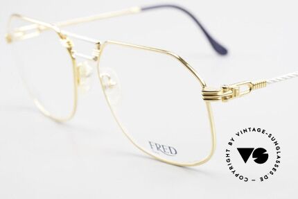 Fred Cap Horn - L Rare Luxury Eyeglasses 80's, temples and bridge are twisted like a hawser; unique!, Made for Men