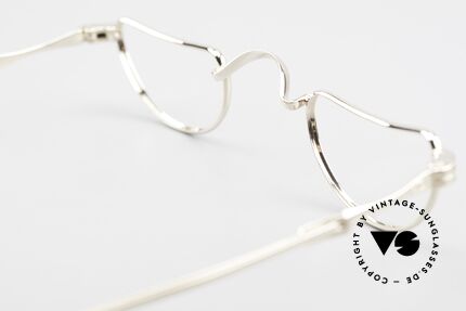 Lunor Goldbrille Solid Gold Glasses 16ct Frame, Size: extra small, Made for Men and Women