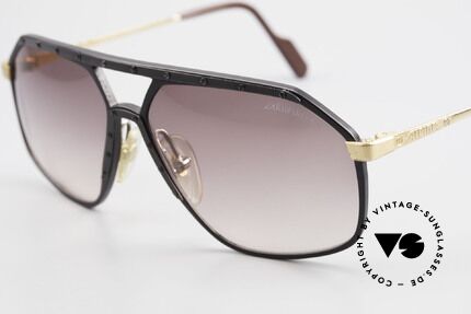 Alpina M6 Rare Vintage 80's Sunglasses, black/gold: black screws & black ornamental cover, Made for Men and Women