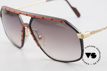Alpina M6 Rare 80's Vintage Sunglasses, here, the SUPER RARE version in red / black / gold, Made for Men and Women