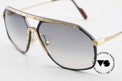 Alpina M6 True Vintage 80's Sunglasses, black/gold: golden screws & gold ornamental cover, Made for Men and Women