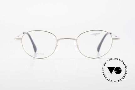Longines 4268 90's Panto Glasses Pure Titan, very noble vintage glasses of the 1990's, Pure Titanium, Made for Men and Women