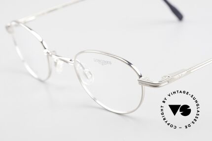 Longines 4268 90's Panto Glasses Pure Titan, lightweight & with spring hinges (top wearing comfort), Made for Men and Women