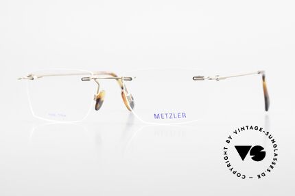 Metzler 1484 Rimless Vintage Glasses Titan Details