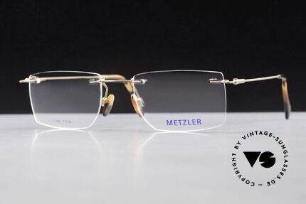 Metzler 1484 Rimless Vintage Glasses Titan, Size: medium, Made for Men