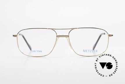 Metzler 1714 Classic Men's Glasses Titan, GOLD-PLATED Titanium frame from the early 90s, Made for Men