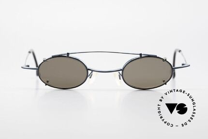 Theo Belgium Peter Oval Eyeglasses With Clip On, UNISEX glasses with CLIP-ON; for 100% UV protection, Made for Men and Women