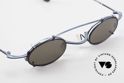 Theo Belgium Peter Oval Eyeglasses With Clip On, unworn, one of a kind (like all our rare vintage specs), Made for Men and Women