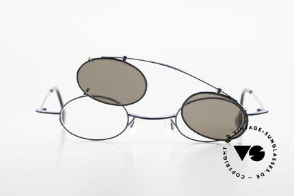 Theo Belgium Peter Oval Eyeglasses With Clip On, Size: medium, Made for Men and Women