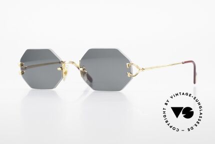 Cartier Rimless Octag Rimless Octagonal Shades Small Details
