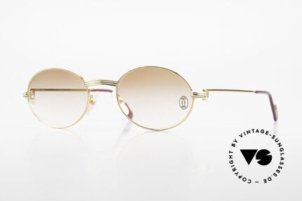 Cartier Saint Honore Customized Version Large Size, oval VINTAGE CARTIER sunglasses from app. 1998, Made for Men
