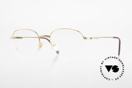 Cartier Colisee Round Luxury Eyeglasses 90's, roundish Cartier vintage eyeglass-frame, size 49/18, Made for Men and Women