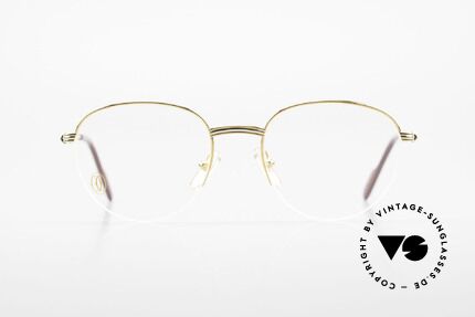 Cartier Colisee Round Luxury Eyeglasses 90's, model of the 'Semi-Rimless' Collection by CARTIER, Made for Men and Women