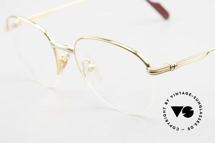 Cartier Colisee Round Luxury Eyeglasses 90's, 22ct gold-plated (like all vintage CARTIER frames!), Made for Men and Women