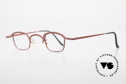 Theo Belgium Armes Full Rim Metal Frame Unisex, extraordinary frame in top-quality (unisex; ruby-colored), Made for Men and Women
