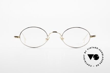 Lunor V 100 Oval Vintage Glasses Bicolor, without ostentatious logos (but in a timeless elegance), Made for Men and Women