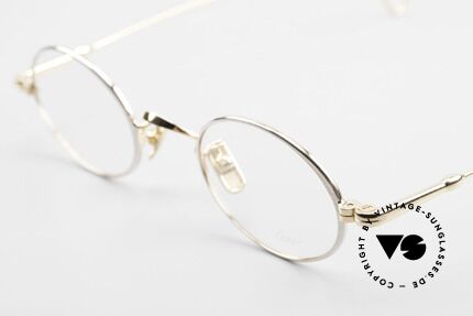 Lunor V 100 Oval Vintage Glasses Bicolor, BICOLOR = PLATINUM plated and 22ct GOLD-PLATED!, Made for Men and Women