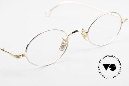 Lunor V 100 Oval Vintage Glasses Bicolor, of course, an unworn original with pure titanium pads, Made for Men and Women