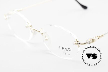 Fred Fidji Rimless Round Luxury Glasses, temples are twisted like a hawser; sailor's MUST HAVE!, Made for Men and Women