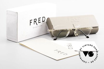 Fred Fidji Rimless Round Luxury Glasses, unworn 90's rarity comes with original packing by FRED, Made for Men and Women