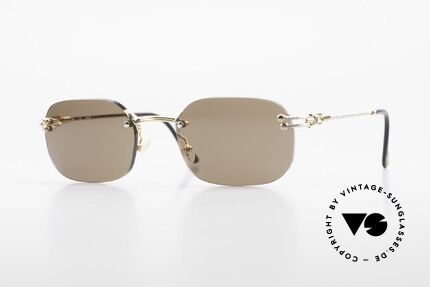 Fred Orcade Rimless Luxury Sunglasses 90s, Fred glasses, model Orcade, 54/20 with new sun lenses, Made for Men