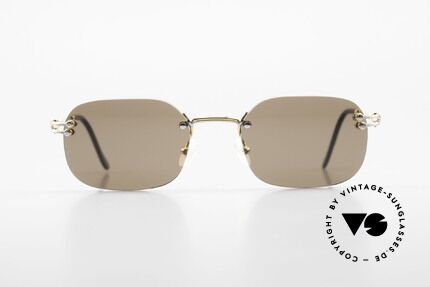 Fred Orcade Rimless Luxury Sunglasses 90s, marine design (distinctive FRED) in top-notch quality!, Made for Men