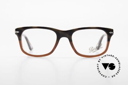 Persol 3029 Small Persol Eyeglasses Unisex, great pattern: root wood/brown & ruby-colored, Made for Men and Women