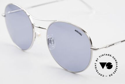 Missoni 0439 Round Aviator 90's Sunglasses, blue sun lenses (100% UV) can be replaced optionally, Made for Men and Women