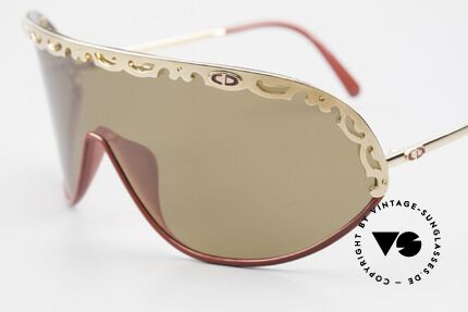 Christian Dior 2501 Panorama View Sunglasses 80's, functional designer shades with polarized lens / shield, Made for Women
