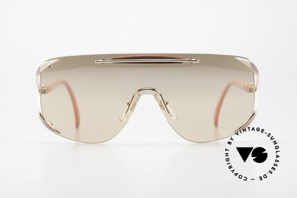 Christian Dior 2434 Light Pink Mirrored Shades 80s, single lens ("shield design") for a PANORAMA view, Made for Women