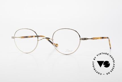 Lunor II A 22 Round Lunor Specs Gold Plated, Lunor glasses of the II-A series: metal & acetate combi, Made for Men and Women