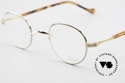 Lunor II A 22 Round Lunor Specs Gold Plated, traditional German brand; quality handmade in Germany, Made for Men and Women